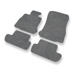 Tapis de sol velours pour BMW 6 M6 F13 (2012-2018) - Premium tapis de voiture - gris - DGS Autodywan