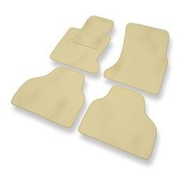 Tapis de sol velours pour BMW 7 IV E65/E66 (2001-2008) - Premium tapis de voiture - beige - DGS Autodywan