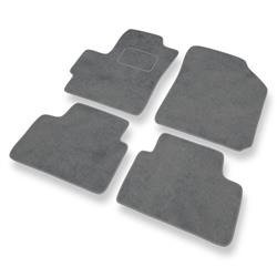 Tapis de sol velours pour Chevrolet Spark I M200/M250 (2005-2009) - Premium tapis de voiture - gris - DGS Autodywan