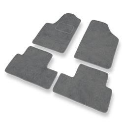 Tapis de sol velours pour Citroen Berlingo I (1996-2007) - Premium tapis de voiture - gris - DGS Autodywan