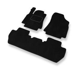 Tapis de sol velours pour Citroen Berlingo II (2008-2018) - Premium tapis de voiture - noir - DGS Autodywan