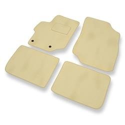 Tapis de sol velours pour Citroen C-Elysee II (2012-....) - Premium tapis de voiture - beige - DGS Autodywan