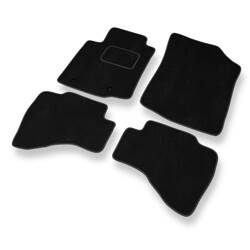 Tapis de sol velours pour Citroen C1 II (2014-2021) - Premium tapis de voiture - noir - DGS Autodywan