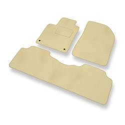 Tapis de sol velours pour Citroen C5 I (2001-2004) - Premium tapis de voiture - beige - DGS Autodywan