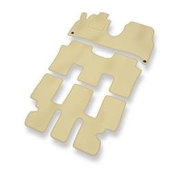 Tapis de sol velours pour Citroen C8 (2002-2014) - Premium tapis de voiture - beige - DGS Autodywan