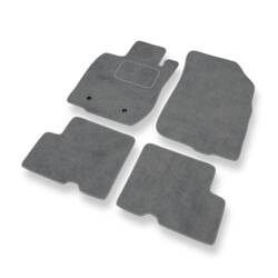 Tapis de sol velours pour Dacia Duster I (2010-2017) - Premium tapis de voiture - gris - DGS Autodywan