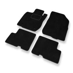 Tapis de sol velours pour Dacia Logan I, II (2004-2020) - Premium tapis de voiture - noir - DGS Autodywan