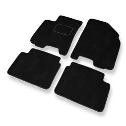 Tapis de sol velours pour Daewoo Kalos (2002-2011) - Premium tapis de voiture - noir - DGS Autodywan