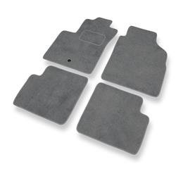 Tapis de sol velours pour Fiat 500 (2007-2012) - Premium tapis de voiture - gris - DGS Autodywan