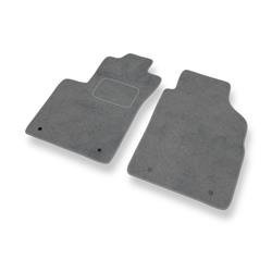 Tapis de sol velours pour Fiat 500 (2012-....) - Premium tapis de voiture - gris - DGS Autodywan