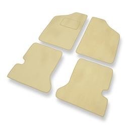 Tapis de sol velours pour Fiat Cinquecento (1990-1998) - Premium tapis de voiture - beige - DGS Autodywan