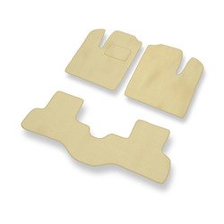 Tapis de sol velours pour Fiat Doblo I (2000-2011) - Premium tapis de voiture - beige - DGS Autodywan