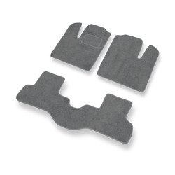 Tapis de sol velours pour Fiat Doblo I (2000-2011) - Premium tapis de voiture - gris - DGS Autodywan