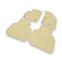 Tapis de sol velours pour Fiat Freemont (2011-2016) - Premium tapis de voiture - beige - DGS Autodywan