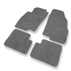 Tapis de sol velours pour Fiat Grande Punto (2005-2012) - Premium tapis de voiture - gris - DGS Autodywan