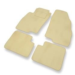 Tapis de sol velours pour Fiat Linea (2007-2013) - Premium tapis de voiture - beige - DGS Autodywan