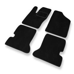 Tapis de sol velours pour Fiat Seicento (1998-2010) - Premium tapis de voiture - noir - DGS Autodywan