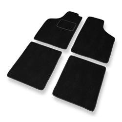 Tapis de sol velours pour Fiat Uno II (1989-2002) - Premium tapis de voiture - noir - DGS Autodywan