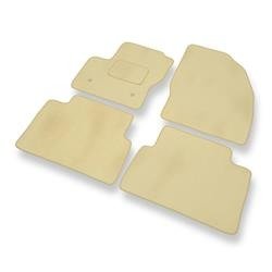 Tapis de sol velours pour Ford C-Max II (2010-2019) - Premium tapis de voiture - beige - DGS Autodywan