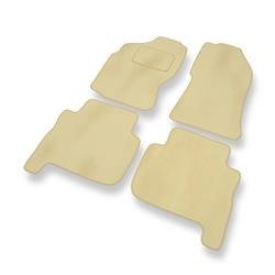 Tapis de sol velours pour Ford Maverick I (3 portes) (1993-2000) - Premium tapis de voiture - beige - DGS Autodywan