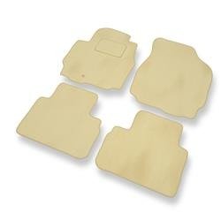 Tapis de sol velours pour Ford Maverick III (2003-2007) - Premium tapis de voiture - beige - DGS Autodywan