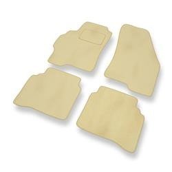 Tapis de sol velours pour Ford Mondeo II (1996-2000) - Premium tapis de voiture - beige - DGS Autodywan