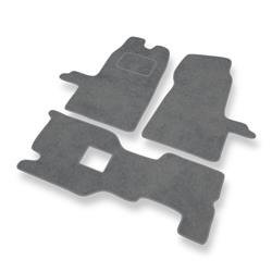 Tapis de sol velours pour Ford Transit VI (2000-2006) - Premium tapis de voiture - gris - DGS Autodywan