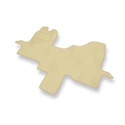 Tapis de sol velours pour Ford Transit VII (2006-2013) - Premium tapis de voiture - beige - DGS Autodywan