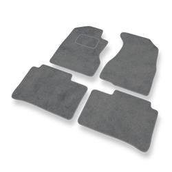 Tapis de sol velours pour Honda CR-V II (2001-2007) - Premium tapis de voiture - gris - DGS Autodywan