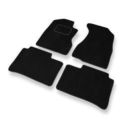 Tapis de sol velours pour Honda CR-V II (2001-2007) - Premium tapis de voiture - noir - DGS Autodywan