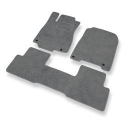 Tapis de sol velours pour Honda CR-V IV (2012-2018) - Premium tapis de voiture - gris - DGS Autodywan