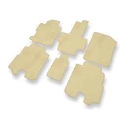 Tapis de sol velours pour Honda FR-V (2004-2009) - Premium tapis de voiture - beige - DGS Autodywan