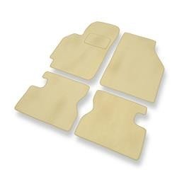 Tapis de sol velours pour Honda HR-V (3 portes) (1999-2006) - Premium tapis de voiture - beige - DGS Autodywan