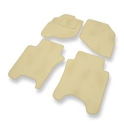 Tapis de sol velours pour Honda Jazz II (2002-2008) - Premium tapis de voiture - beige - DGS Autodywan