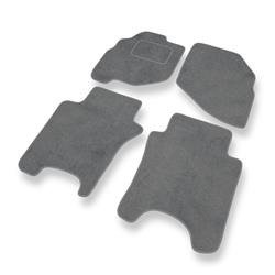 Tapis de sol velours pour Honda Jazz II (2002-2008) - Premium tapis de voiture - gris - DGS Autodywan