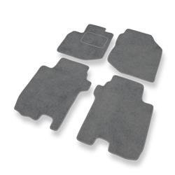 Tapis de sol velours pour Honda Jazz III (2008-2015) - Premium tapis de voiture - gris - DGS Autodywan