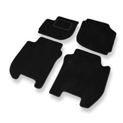 Tapis de sol velours pour Honda Jazz IV (2015-2020) - Premium tapis de voiture - noir - DGS Autodywan