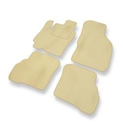 Tapis de sol velours pour Hyundai Atos I (1997-2004) - Premium tapis de voiture - beige - DGS Autodywan