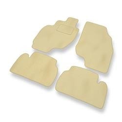 Tapis de sol velours pour Hyundai Coupe II (1999-2002) - Premium tapis de voiture - beige - DGS Autodywan