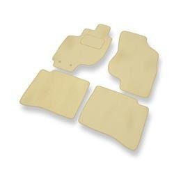 Tapis de sol velours pour Hyundai Elantra III (2000-2006) - Premium tapis de voiture - beige - DGS Autodywan