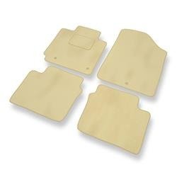 Tapis de sol velours pour Hyundai Elantra V (2011-2015) - Premium tapis de voiture - beige - DGS Autodywan