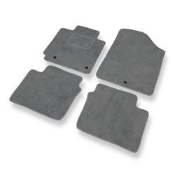 Tapis de sol velours pour Hyundai Elantra V (2011-2015) - Premium tapis de voiture - gris - DGS Autodywan