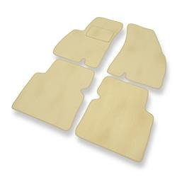 Tapis de sol velours pour Hyundai Santa Fe I (2000-2006) - Premium tapis de voiture - beige - DGS Autodywan