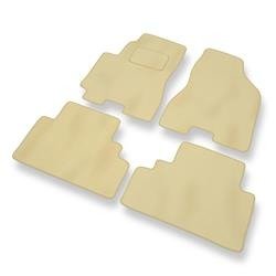 Tapis de sol velours pour Hyundai Tucson I (2004-2010) - Premium tapis de voiture - beige - DGS Autodywan