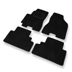 Tapis de sol velours pour Hyundai Tucson I (2004-2010) - Premium tapis de voiture - noir - DGS Autodywan