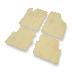 Tapis de sol velours pour Hyundai i10 I (2007-2012) - Premium tapis de voiture - beige - DGS Autodywan