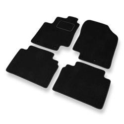 Tapis de sol velours pour Hyundai i20 I (2008-2014) - Premium tapis de voiture - noir - DGS Autodywan