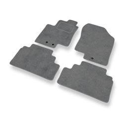 Tapis de sol velours pour Hyundai ix20 (2010-2015) - Premium tapis de voiture - gris - DGS Autodywan