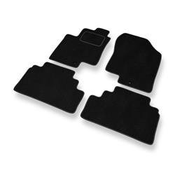 Tapis de sol velours pour Hyundai ix20 (2010-2015) - Premium tapis de voiture - noir - DGS Autodywan