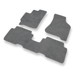 Tapis de sol velours pour Kia Carens II (2002-2006) - Premium tapis de voiture - gris - DGS Autodywan